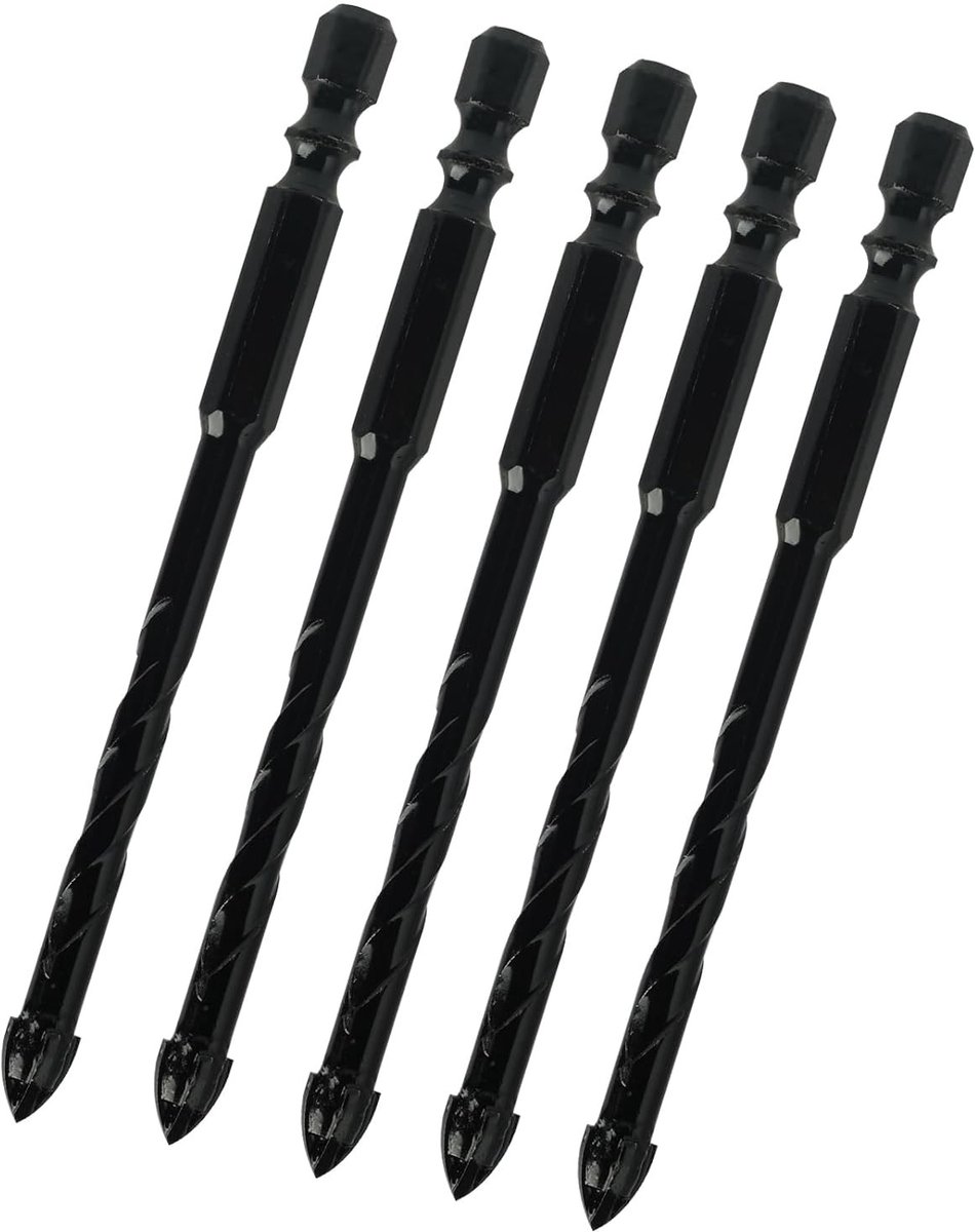 Set van 5 Professionele 8 mm Boorbits voor Tegels en Glas, Geschikt voor Keramiek, Metselwerk, Hout en Kunststof
