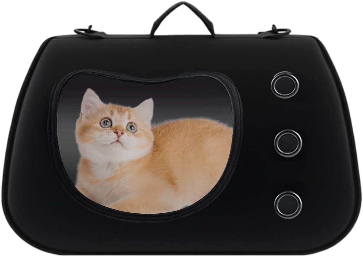 Katten draagzak - Huisdier reistas - Reizen met huisdier - Groot doorzichtig raam - 40x26x26 cm - Grijs