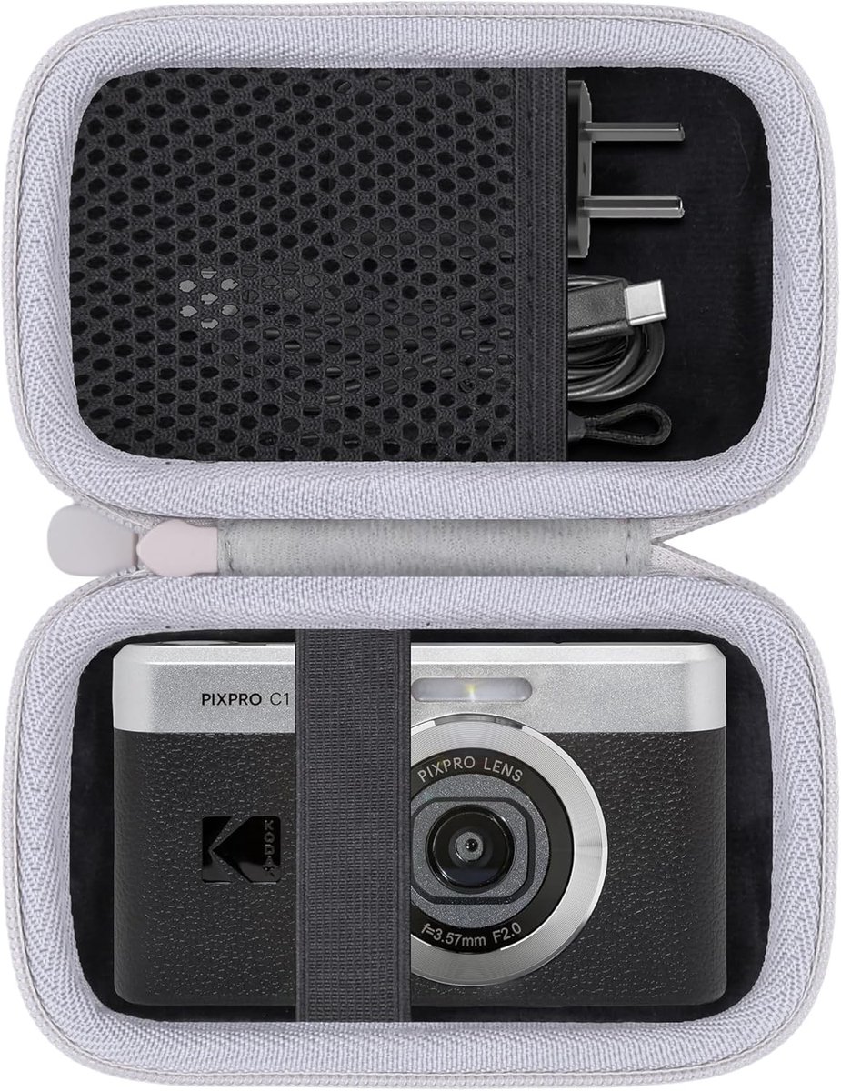 Digitale camera hoes - hard kunststof - zwart - perfecte bescherming voor Kodak PIXPRO C1 - ShopVlot