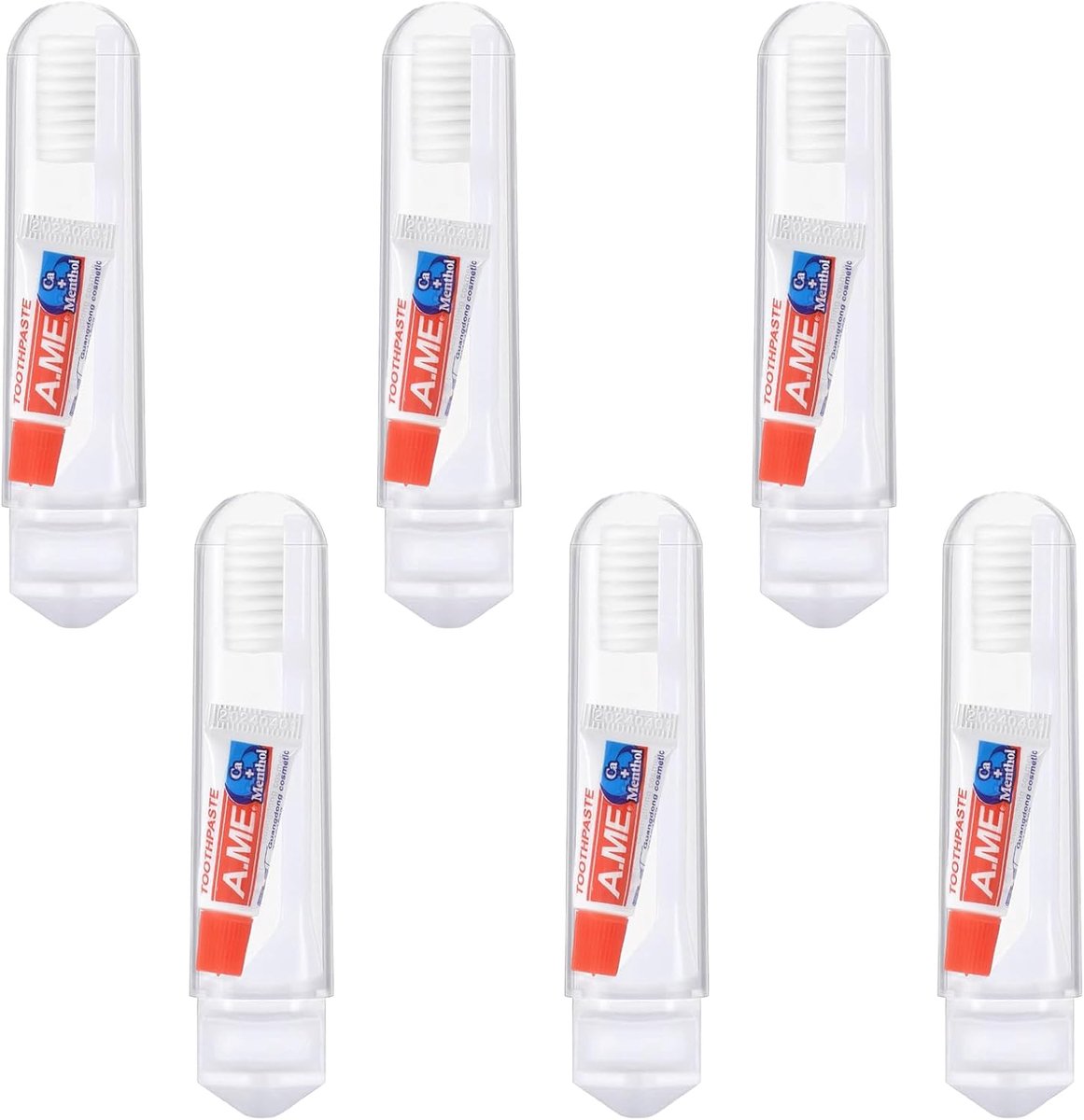 SnelShoppen - 6 Pack Vouwbare Tandenborstels, Zachte Reis Tandenborstels voor Thuis, School en Vakantie, Mini Reisetandenborstels voor Gezinnen
