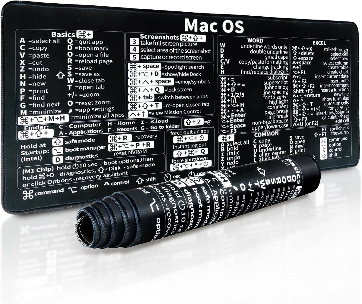 Muismat groot 30 x 80 cm - antislip en waterdicht - Mac-snelkoppelingen - ideaal voor gaming en kantoorwerk - ShopVlot