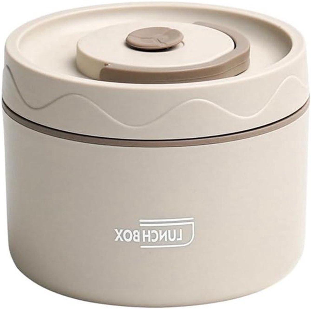Warme lunchbox - Thermo lunchbox Voedselcontainer - Lunch meenemen - Lekvrij design - 550 ml - Beige