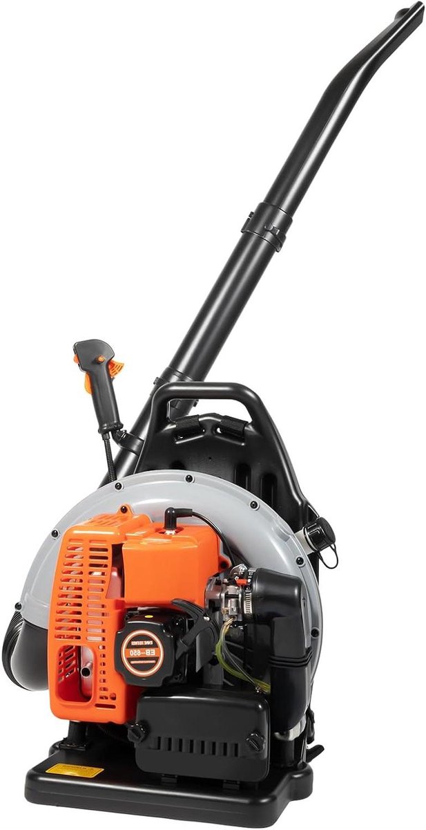 Benzine Bladblazer - Rugharnas Bladblazer - Tuin Onderhouden - Krachtige 65cc Motor - 3.6 PK - Oranje