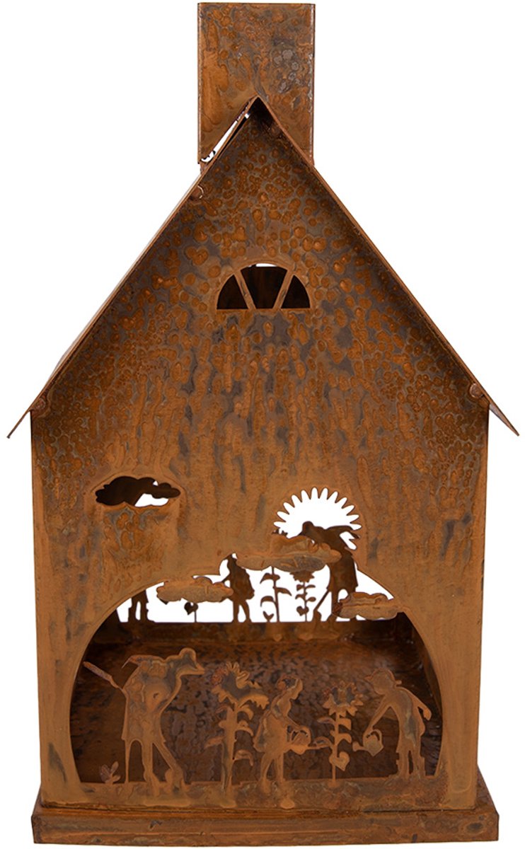 Clayre & Eef Decoratie Beeld 17x17x28 cm Bruin Metaal
