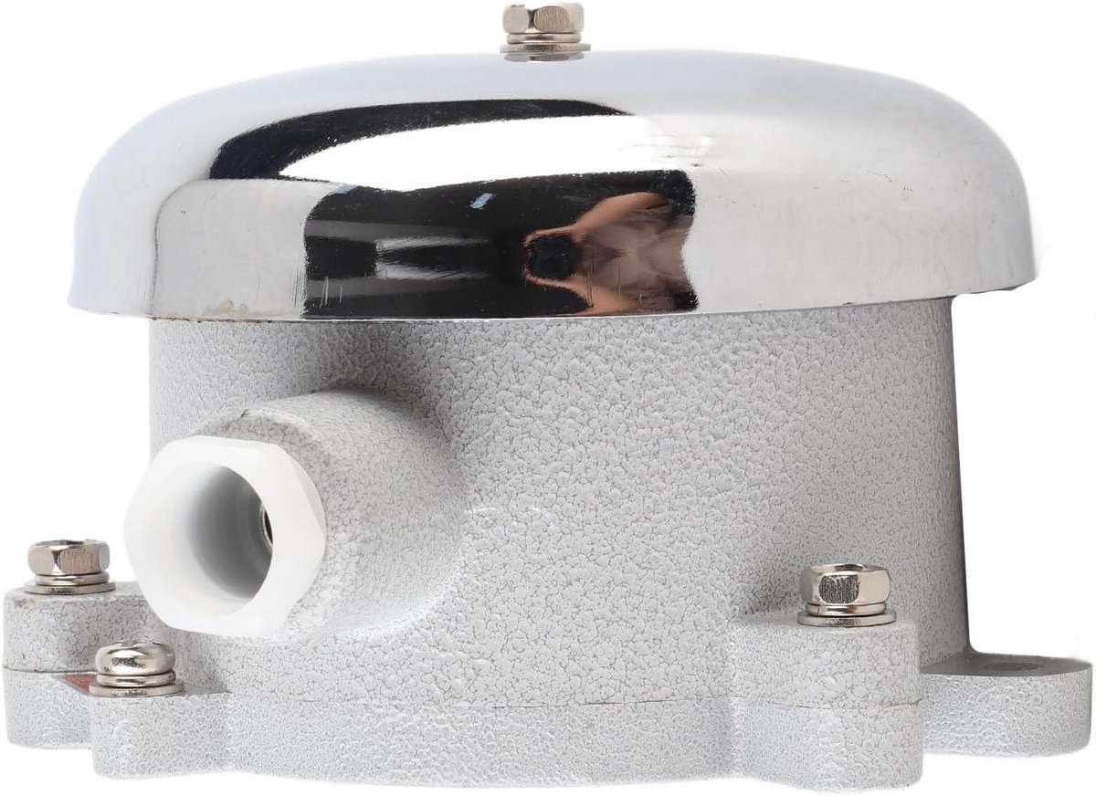 Elektrisch Brandalarm - Alarmbel Geluidssignaal - Noodsituaties Melden - Vonkvrije Werking - 125 mm Diameter - Grijs