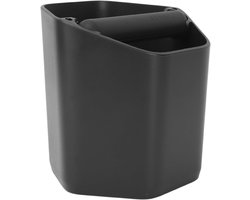 Koffieklopbox - Espresso afvalbak - Espresso resten verwijderen - Antislipbasis en deksel - 16 cm diameter - Zwart