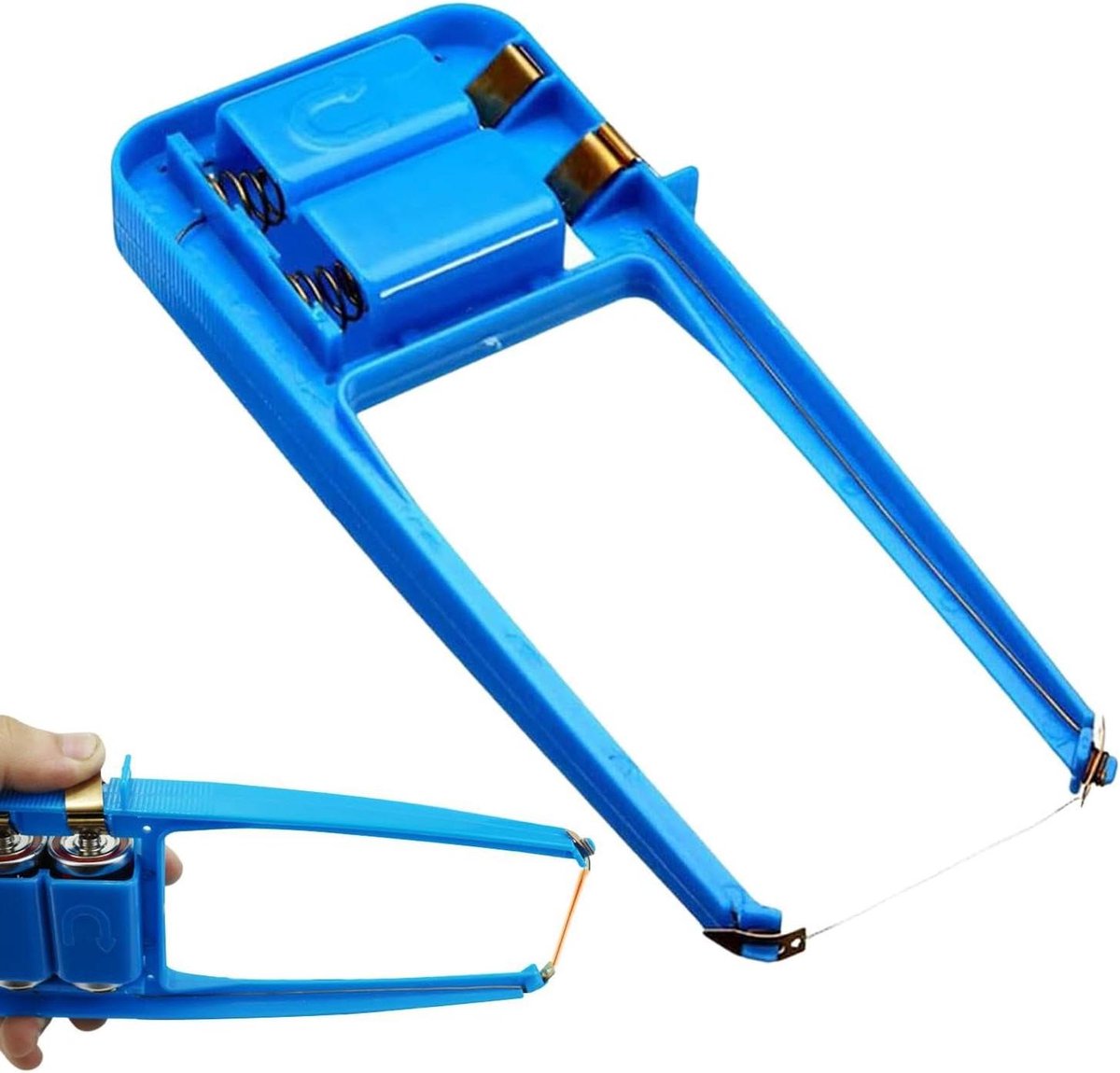 Schuimsnijder Elektrisch - Hete draad snijder - Modelbouw maken - Naaldvormige draad - 19 x 9 cm - Blauw