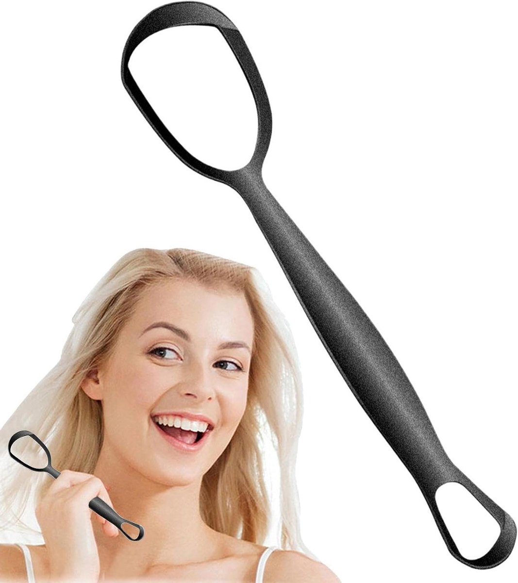 Tongschraper Roestvrij Staal - Tongreiniger Metalen Schraper - Frisse Adem Krijgen - Waaiervormig Reinigingssysteem - 15.5 cm - Zilverkleurig