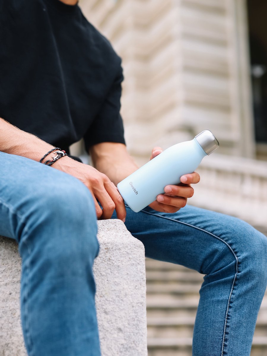 Qwetch Fles One - Pastel Blauw