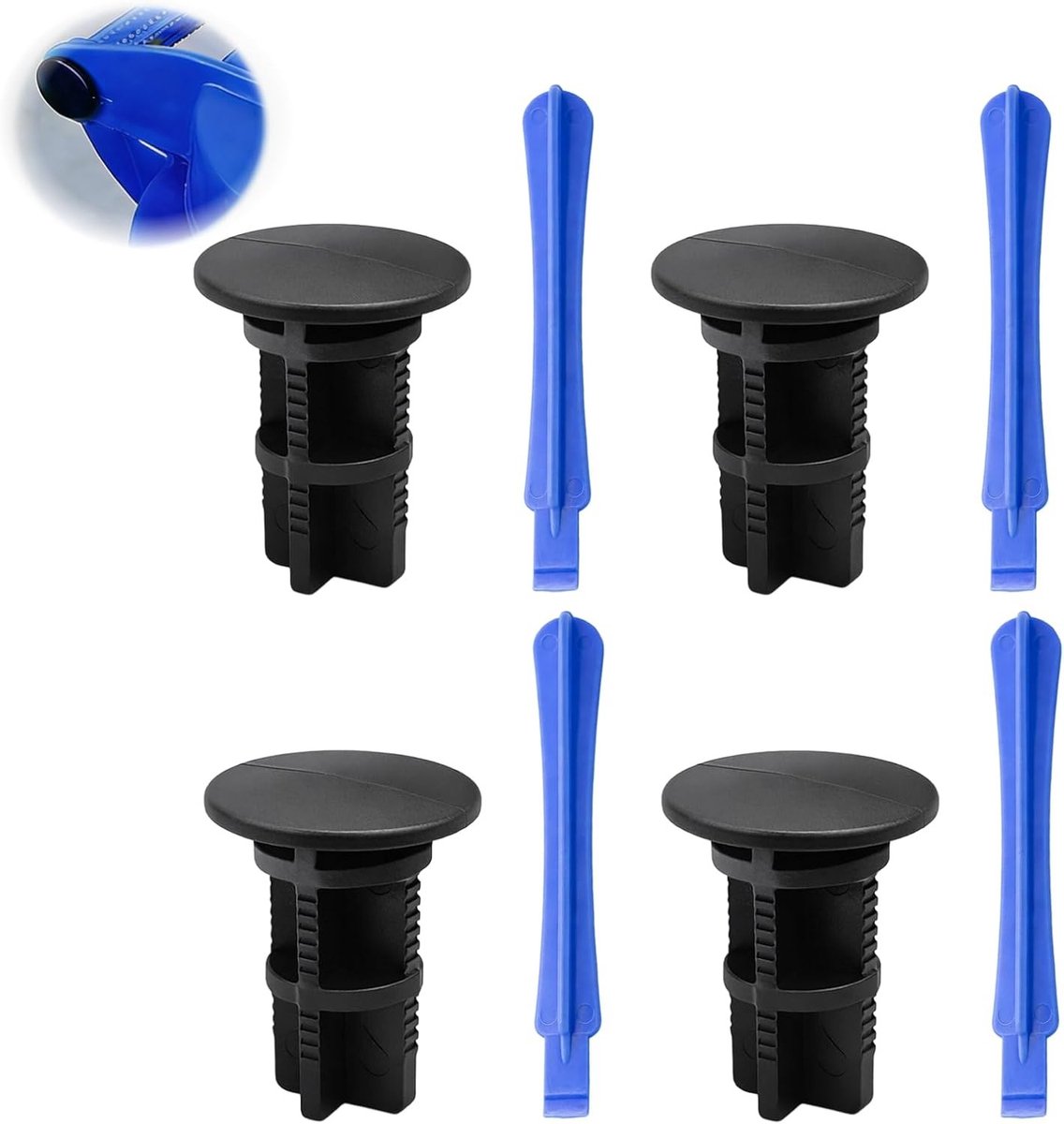 4 stuks Scharnierpinnen Scharnierpennen Voor Afvaldeksel 240 L, Speld Scharnier Zwart Plastic Vuilnispennen Voor - ShopVlot
