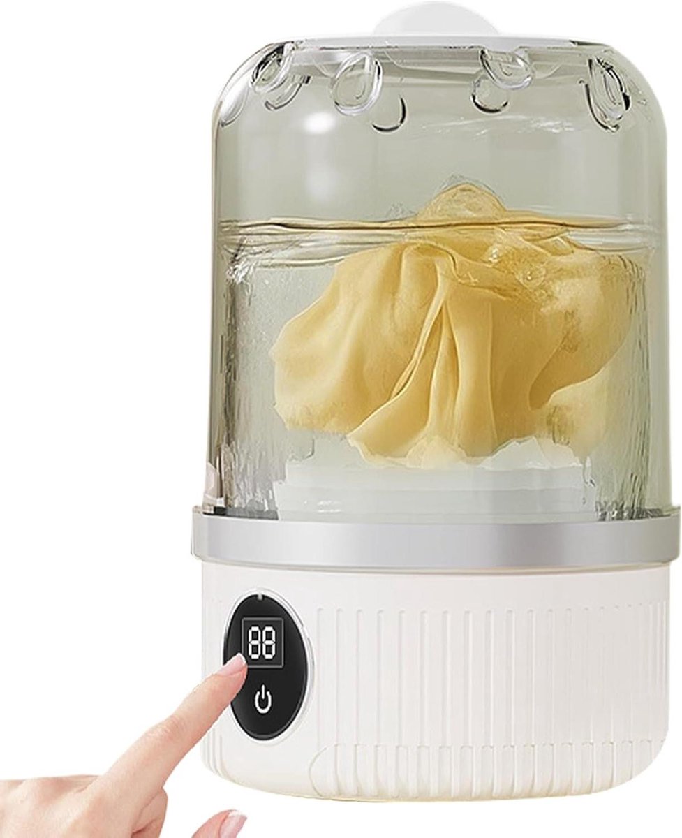 Mini Wasmachine Compacte Wasserette Persoonlijk Wassen Draadloos Ontwerp 1L Capaciteit Niet gespecificeerd