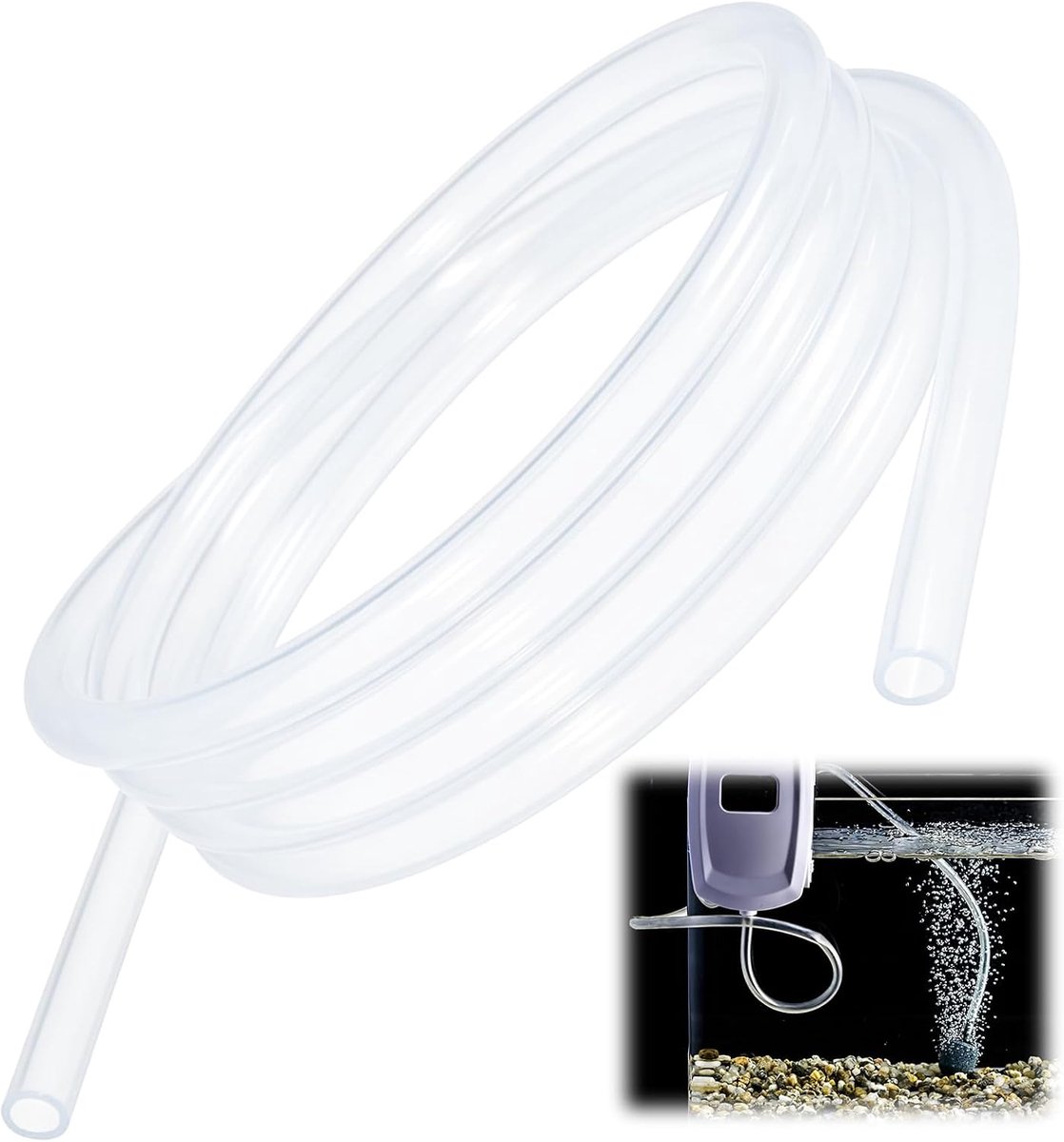 Transparante Siliconenslang 3 m, Flexibel 8 mm ID x 10 mm OD, Slang voor Water, Lucht, Pomp, Aquarium en DIY