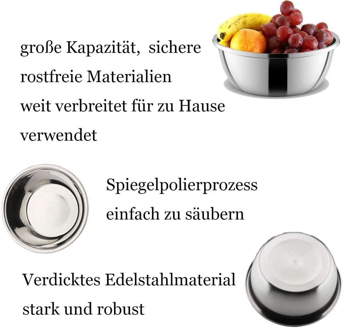 kom, mengkom van roestvrij staal, multifunctionele metalen kom