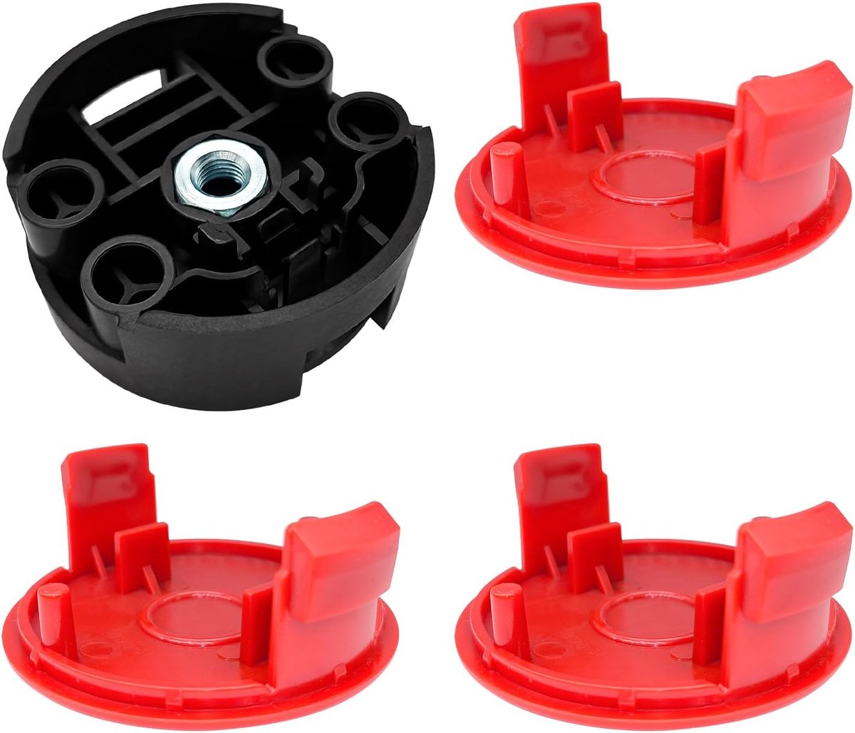 Draad voor Bosch AFS 23 tot 37 bosmaaier, met F016F04841 spoelafdekking en F016F04839 snijkop, 37 cm × 3,5 mm (3 afdekkingen + 1 kop)