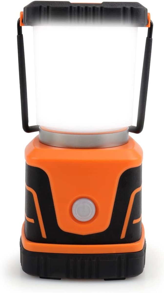 Campinglantaarn, superhelder, 1500 lumen, 4 lichtmodi, dimbaar, op batterijen werkende noodlamp, geschikt voor nachtwandelingen, tentverlichting, noodgevallen, stroomuitval enz. (oranje)