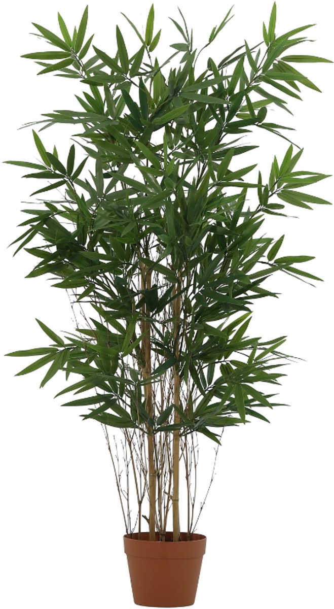 Trendyplants - Kunst Bamboe - Bamboeplant - Kunstplant - Hoogte 210cm - Potmaat Ø23cm