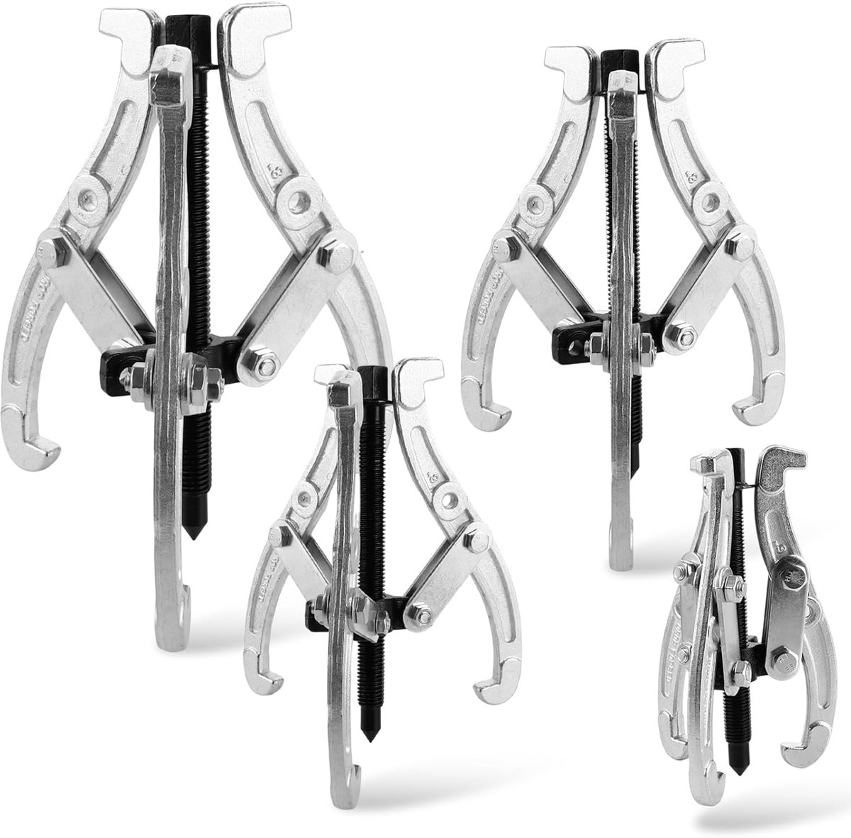 Trekkers voor lagers, trekkergereedschap, 75 mm/100 mm/150 mm/200 mm, lagertrekker, lagertrekkerset, klauwtrekker 3-armig, binnentrekker