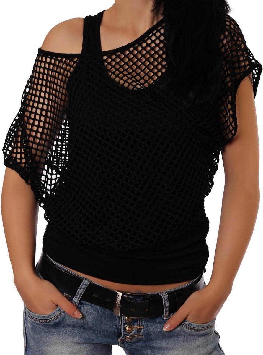 Age Feesttop voor dames, zomertop, carnaval, feest, bovenstuk, actuele trend in neonkleuren