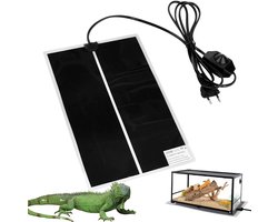 Verwarmingsmat, 20 W, terrarium, verwarmingsmat, 42 x 28 cm, warmtemat voor reptielen, schildpad, slangen, hagedis, gekko, spin