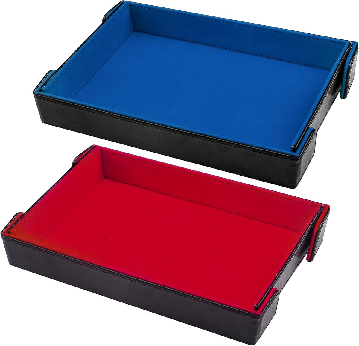 Dobbelstenen Magnetisch - Dobbelsteenbak - Opvouwbaar - Dungeons/Dragons - 2 Stuks - Fluweel/Leder - Dobbelsteenbord