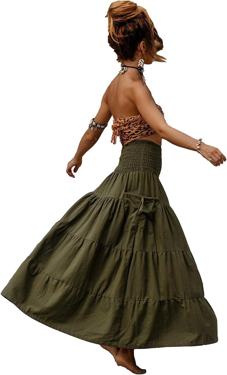 damesrok, Bohemian strandjurk, casual, zomer, 2-in-1 jurk, elegante