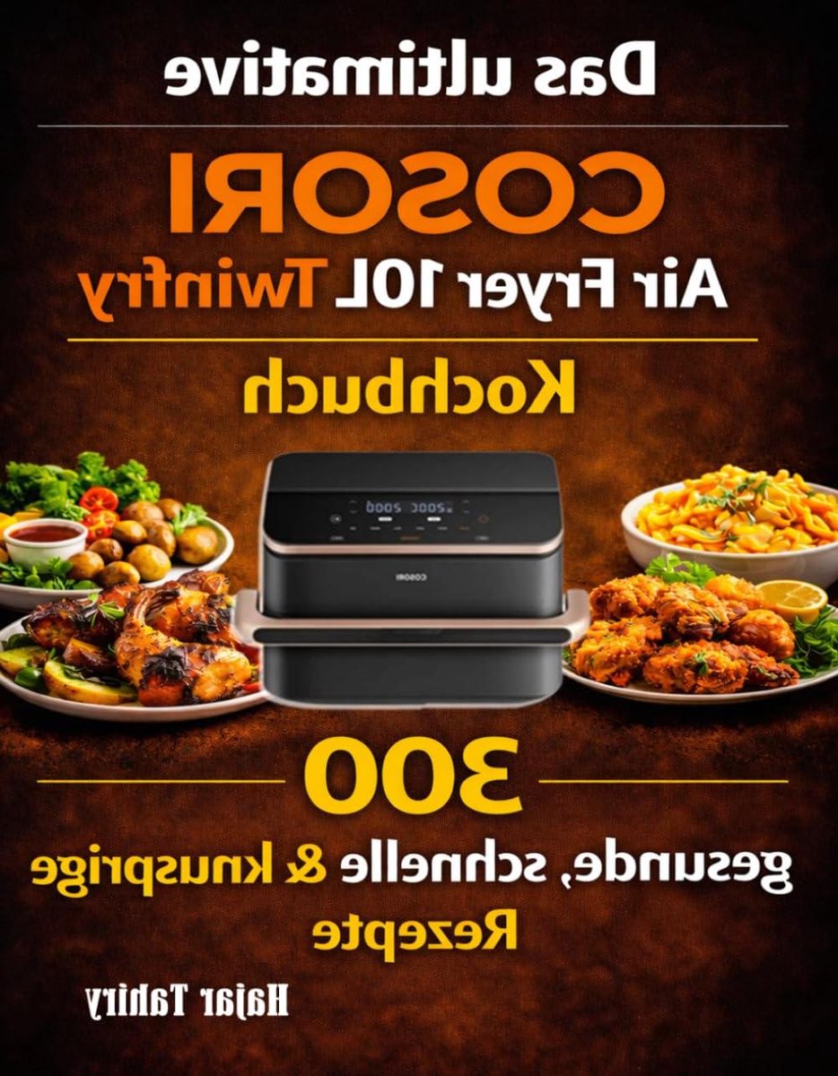 Airfryer Receptenboek - Kookboek Airfryer - Gezond Koken - 300 Recepten - 176 Pagina's - Duits