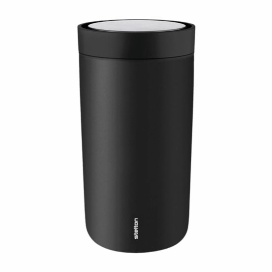 Stelton To Go Click thermosbeker in zacht zwart, 200 ml.