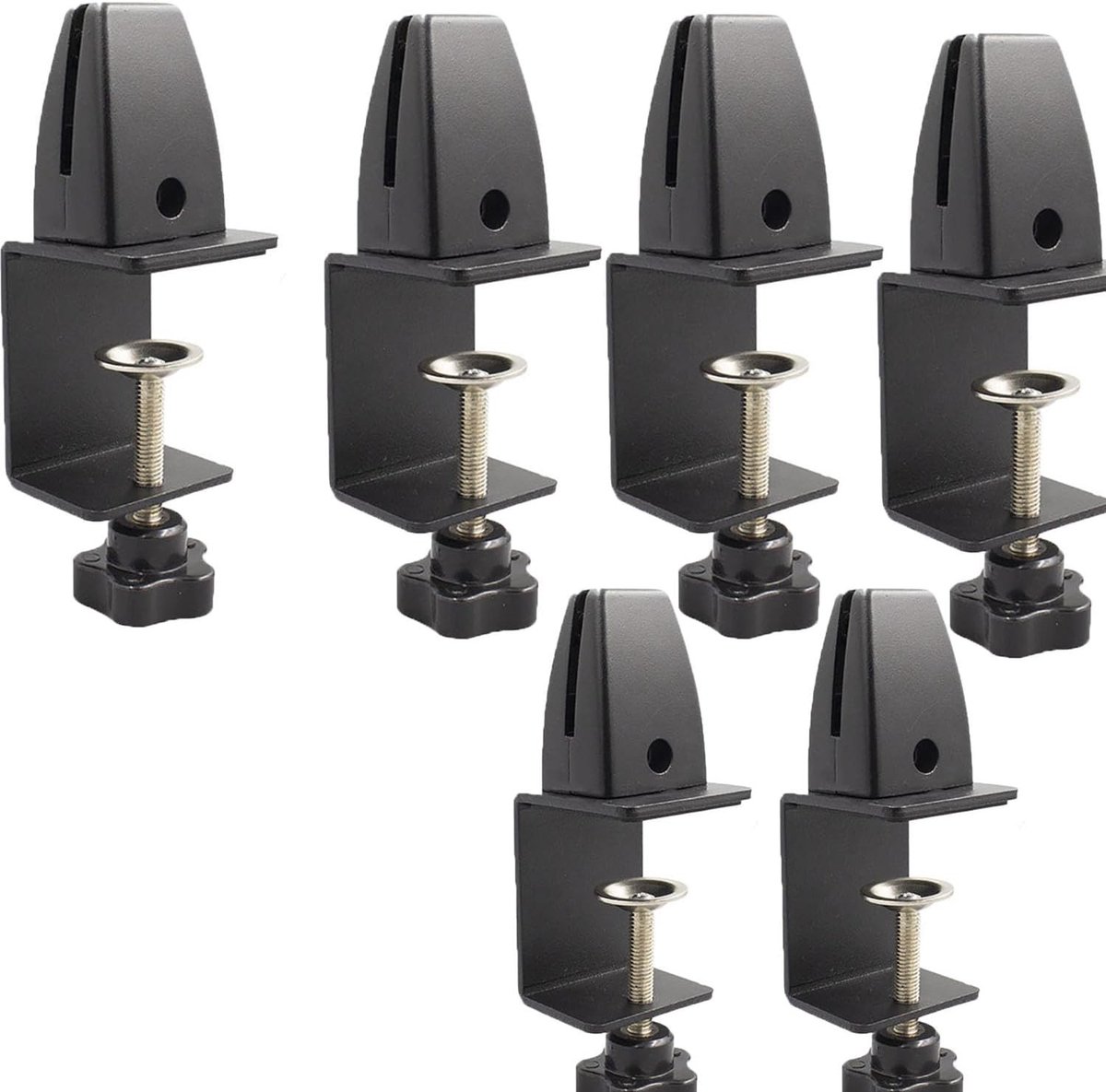 Verstelbare Tafelscheiding Clips - 6 Stuks Aluminium Clips voor Veiligheid en Gegevensbescherming, Ideaal voor Kantoor en Thuisgebruik