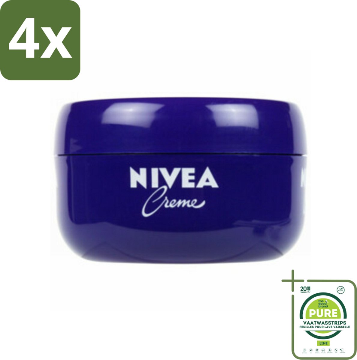 NIVEA - Crème - Pot - Verzorgend - Droge Huid - Hydraterend - 200 ml - Voordeelverpakking - 4 stuks - NIVEA Crème - Verzorging