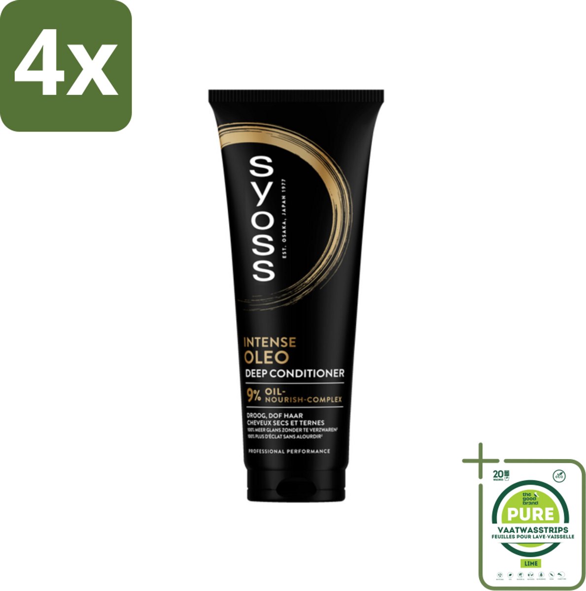 Syoss - Oleo - Conditioner - Voedt & Verzacht - 250 ml - Voordeelverpakking - 4 stuks - Haar conditioner - Droge haren