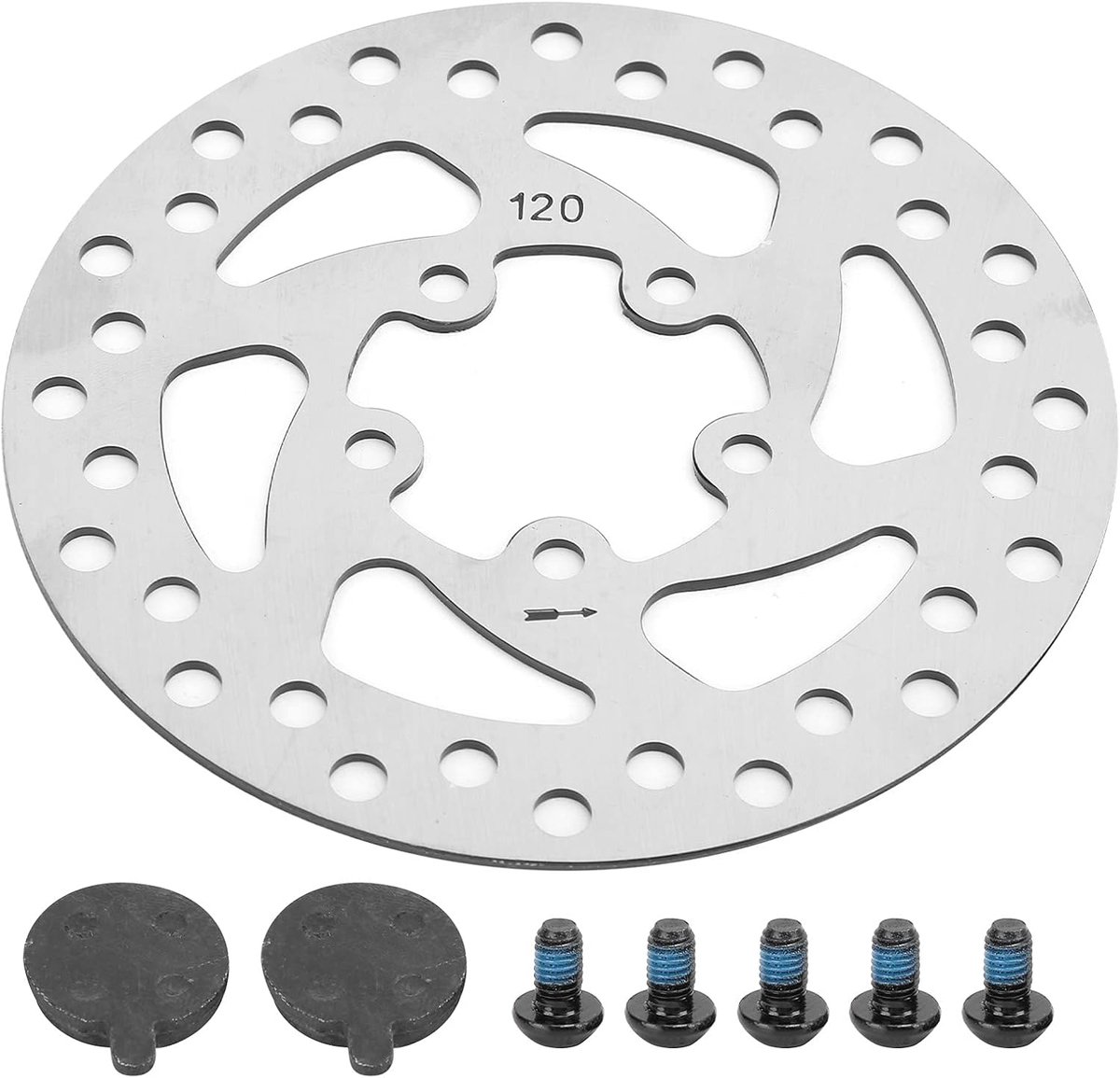 Remschijf voor elektrische step, 120 mm scooter skateboard remschijf rotorplaat vervangende accessoires voor M365/PRO/PRO2 (5 gaten)