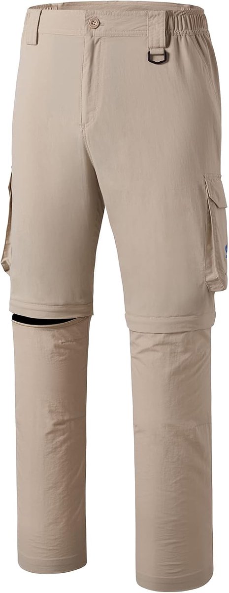 Heren Outdoor Sneldrogende Converteerbare Broek Zip-Off Waterbestendig Lichtgewicht Vissen Wandelen Cargo Shorts UPF50+