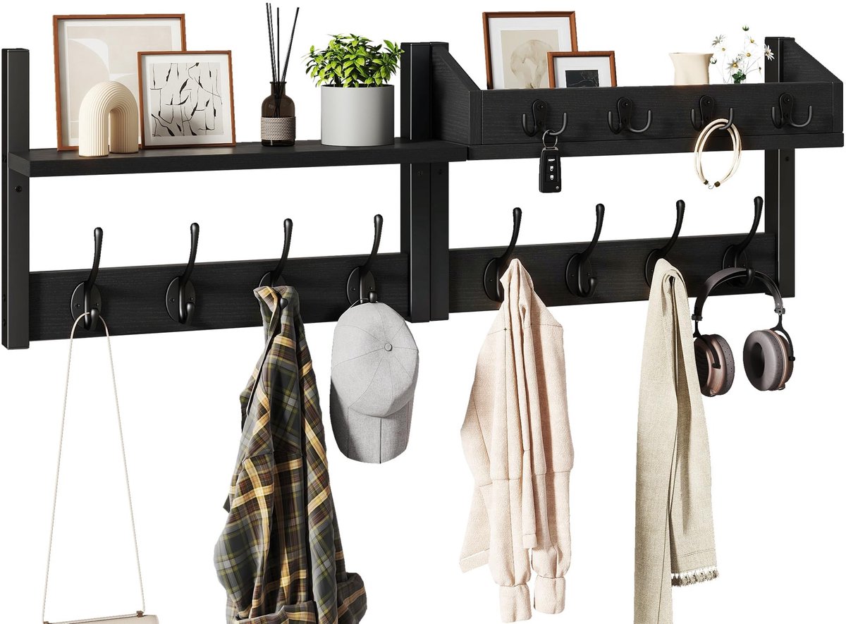 Omgoods - Wandhaken met Plank voor Kleding en Accessoires