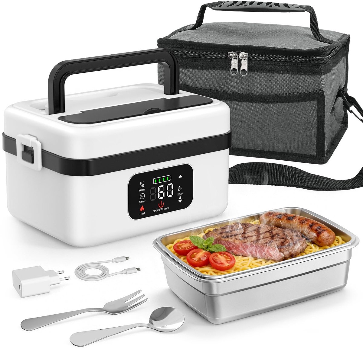 Omgoods - Elektrische Lunchbox 1 Liter met Instelbare Temperatuur