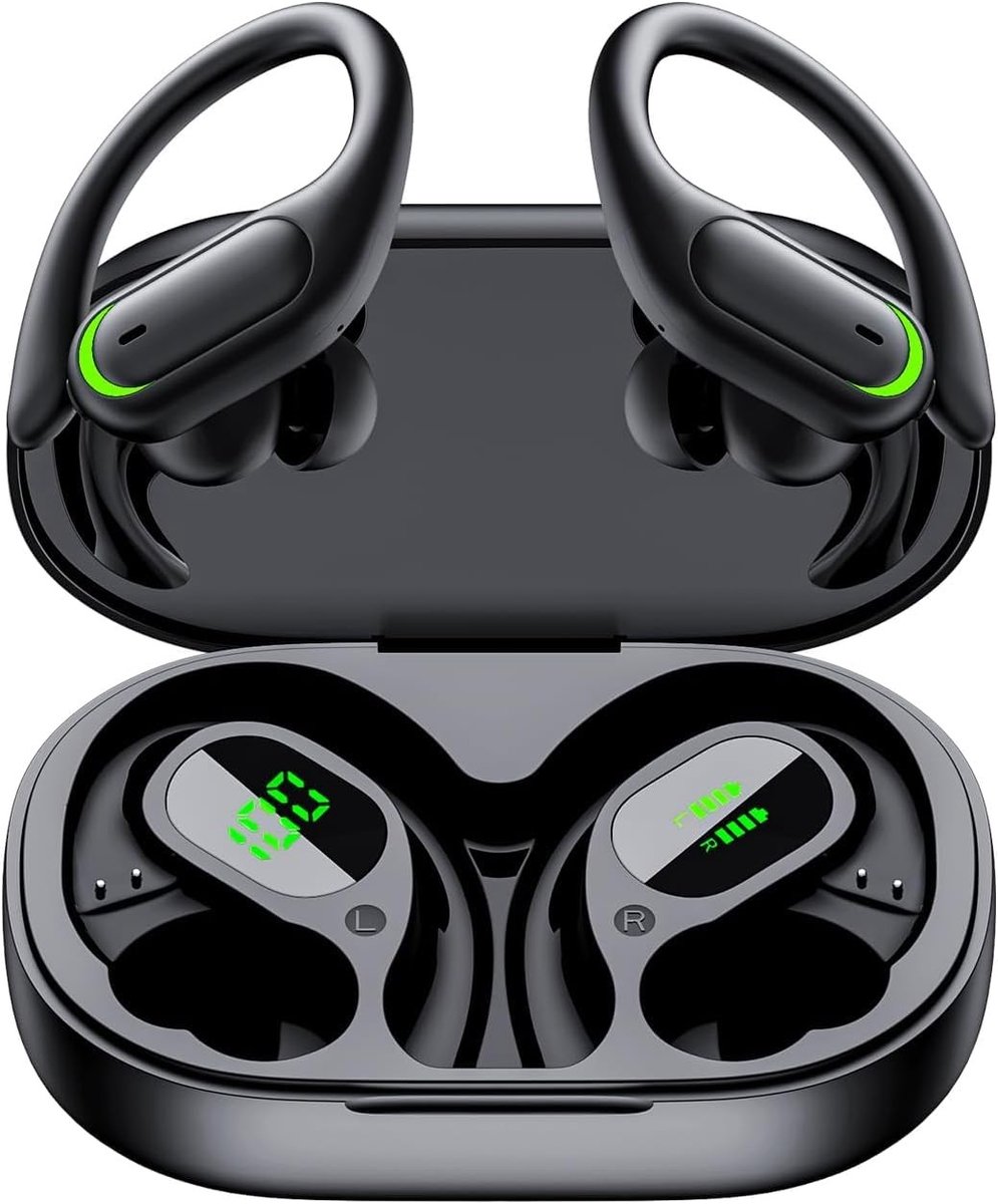 Omgoods - Bluetooth Sportkoptelefoon - 60 uur Speeltijd en IPX7 Waterdicht