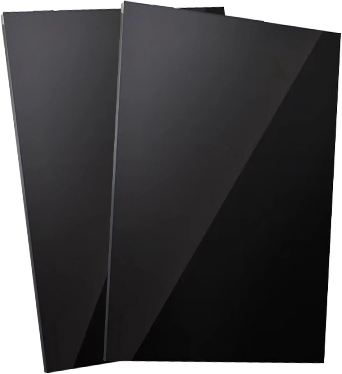 Omgoods - 3 Stuks A3 Zwarte Acrylplaten - 297 mm x 420 mm voor Decoratie en Fotolijsten