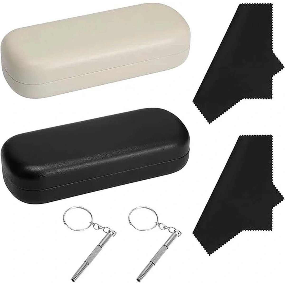 Omgoods - Set van 2 Hardcase Brillenkokers met Gereedschap voor Dames en Heren