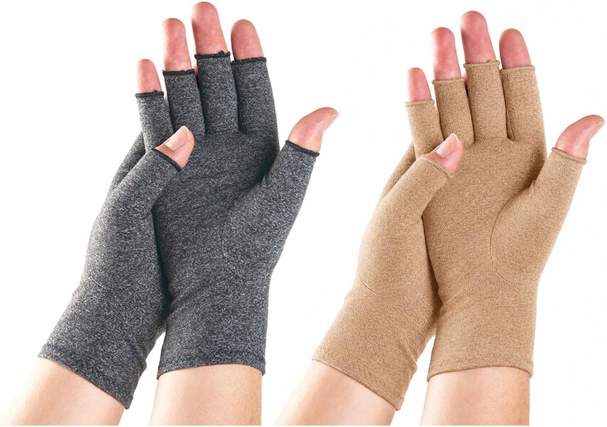 Handschoenen, vingerloze handschoenen voor dames en heren | Artritis carpaal tunnel pijnverlichting, voor typen en dagelijks werk, sport, warm