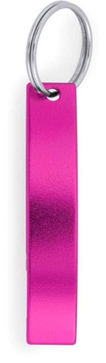 50 pack Sleutelhanger opener van aluminium Fuchsia