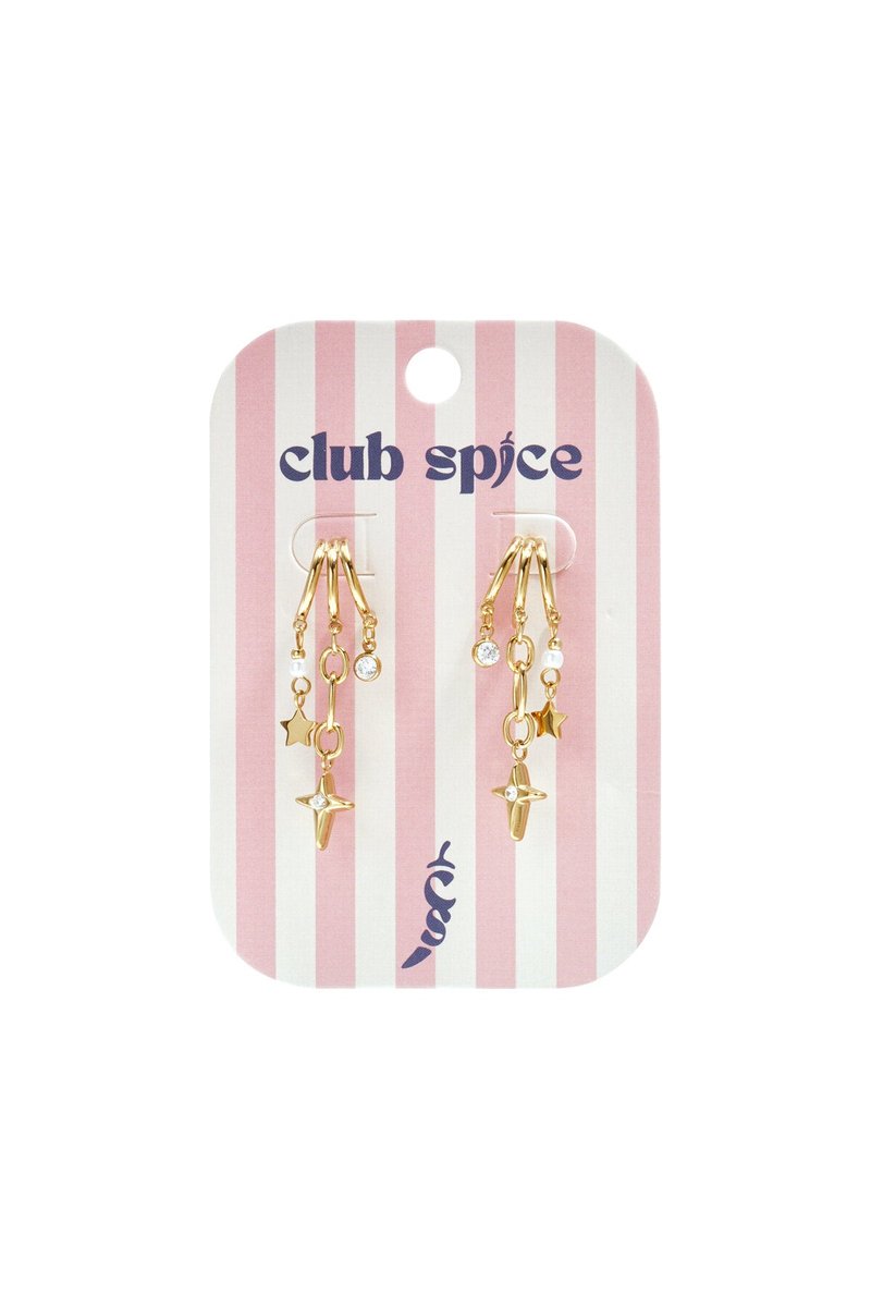 Luxurious star drop earrings for women - zilveren kleur
