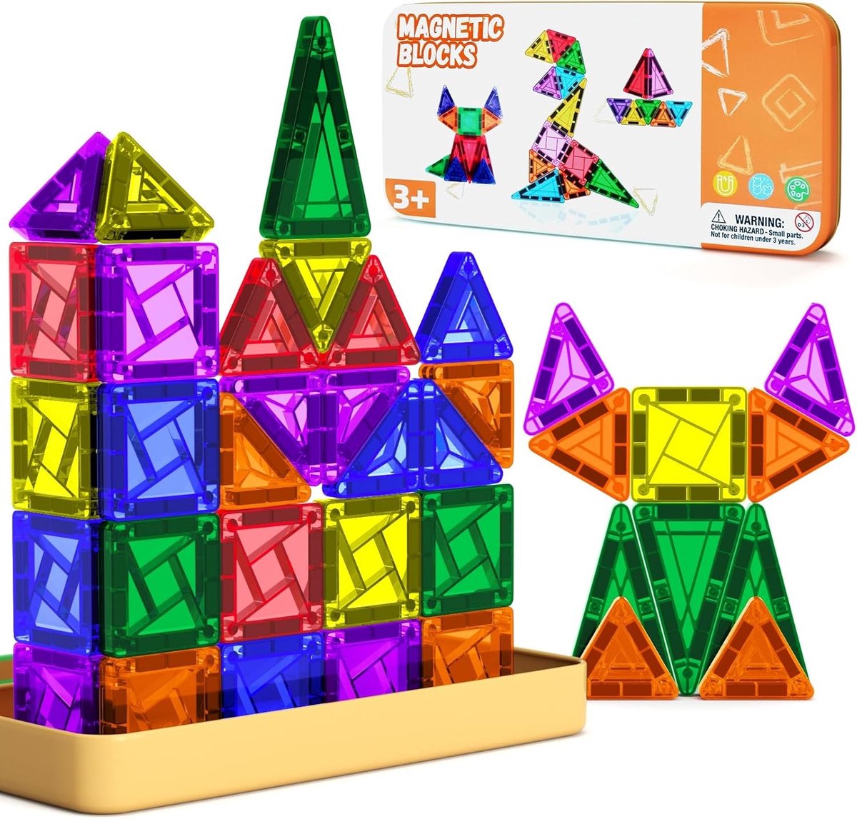 26-delige Mini Magnetische Bouwblokken Set voor Kinderen, Creatief Spelen en Knutselen, Ideaal voor Reizen en Ontwikkeling van Motorische Vaardigheden