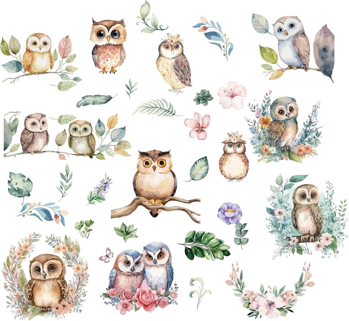 Raamstickers uil dierenstickers raamstickers wanddecoratie stickers