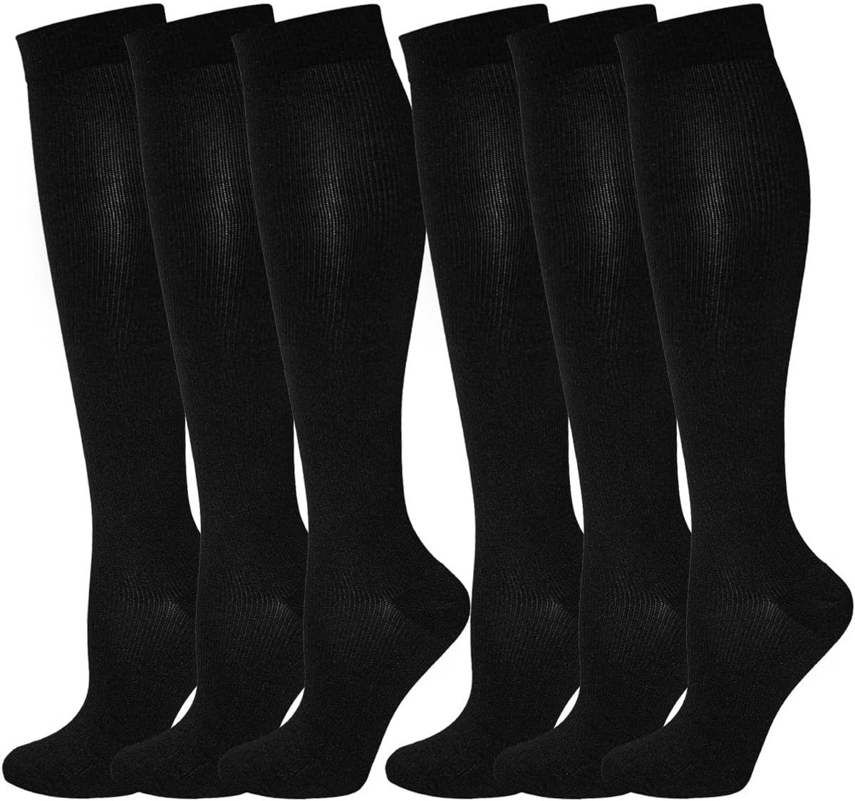 6 paar compressiekousen, kniekousen, steunkousen, loopsokken voor