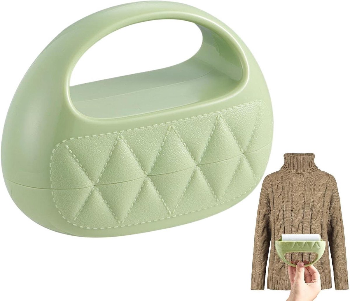 Pluisroller Dierenharen - Pluisverwijderaar Kleding - Textiel Reinigen - Wasbaar Herbruikbaar - 10.7 x 5 x 8.2 cm - Groen