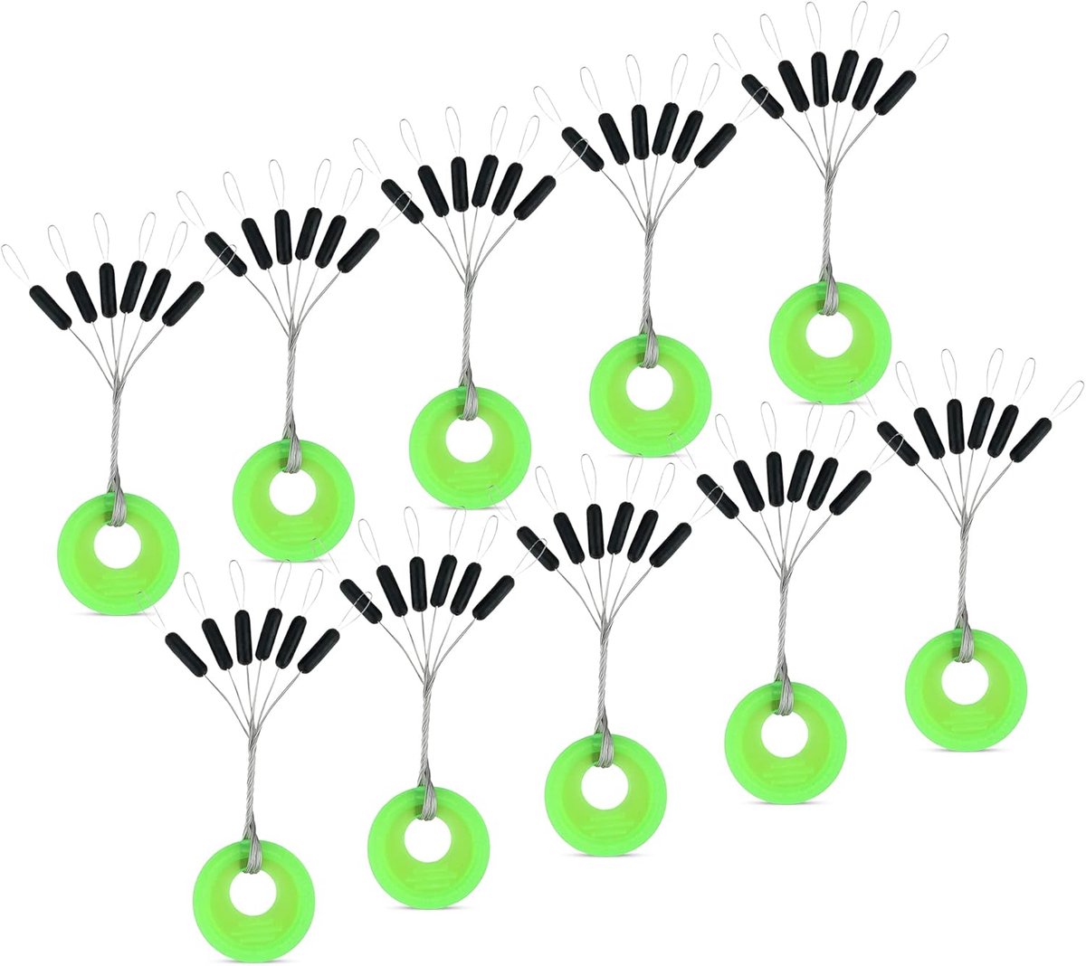 Rubberen stopper, ovaal of rond, in 3 maten, dobberstopper, vissen, koordstopper, siliconen stopper