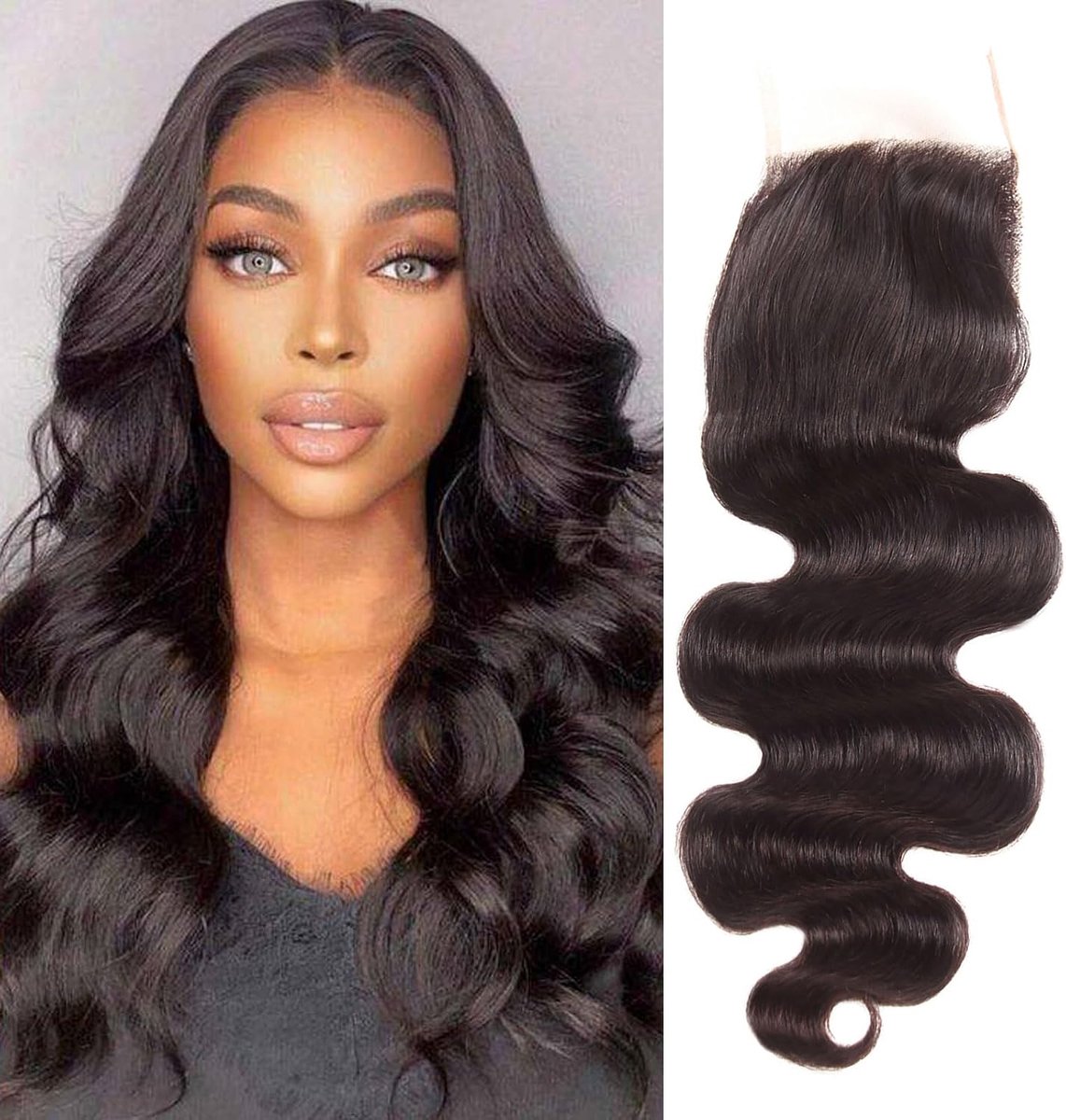 4x4 Lace Closure Body Wave Human Hair Part 16 Inch 12A Virgin