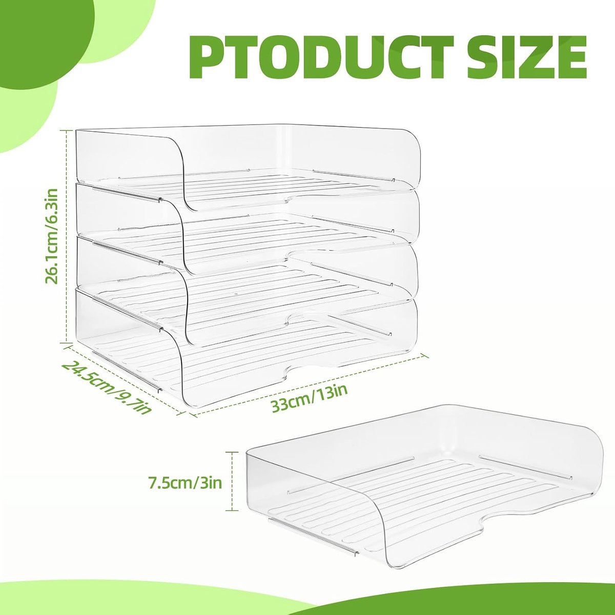 Brievenbakjes in Kwaliteit,Papier Tray Organizer Clear,Brievenbakjes