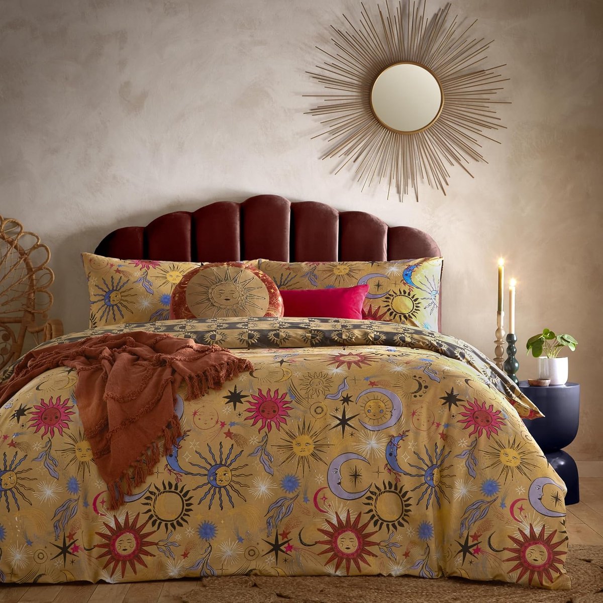 furn. Ethereal Star Dekbedovertrek Set - Omkeerbare Star Print
