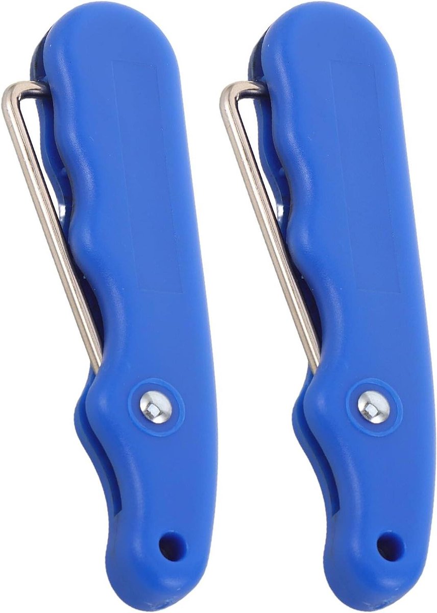 Veterstrakker Schaatsen - Veterspanner Ijshockey - Snel Veters Spannen - Inklapbaar Ontwerp - 9.50x2.50x1.00CM - Blauw