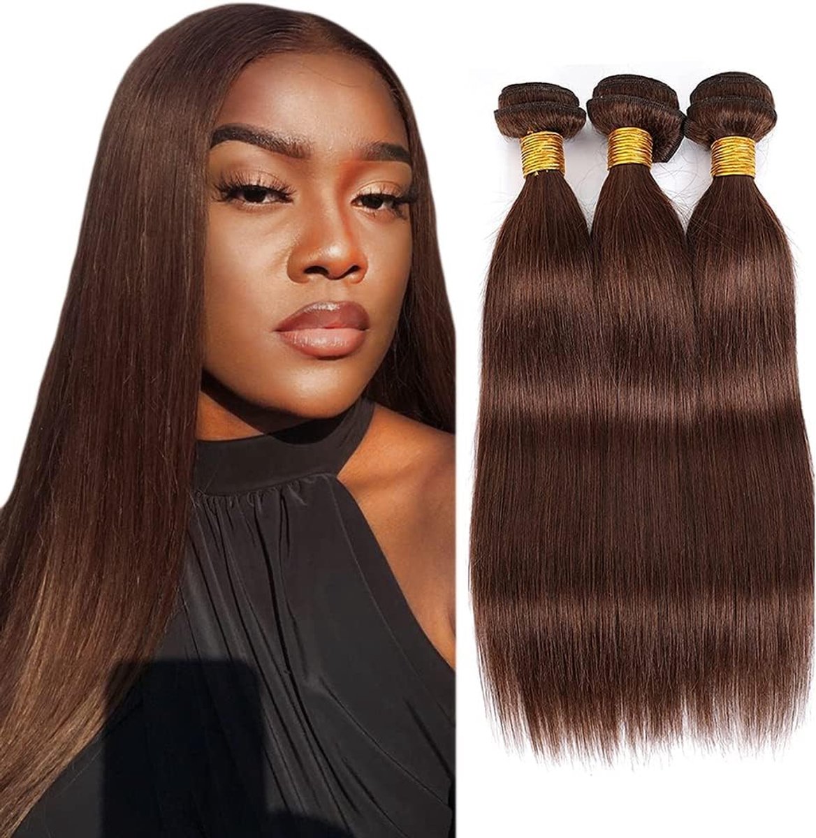 Hair Extensions Straight Human Hair Bundles Sew in Bundles 4